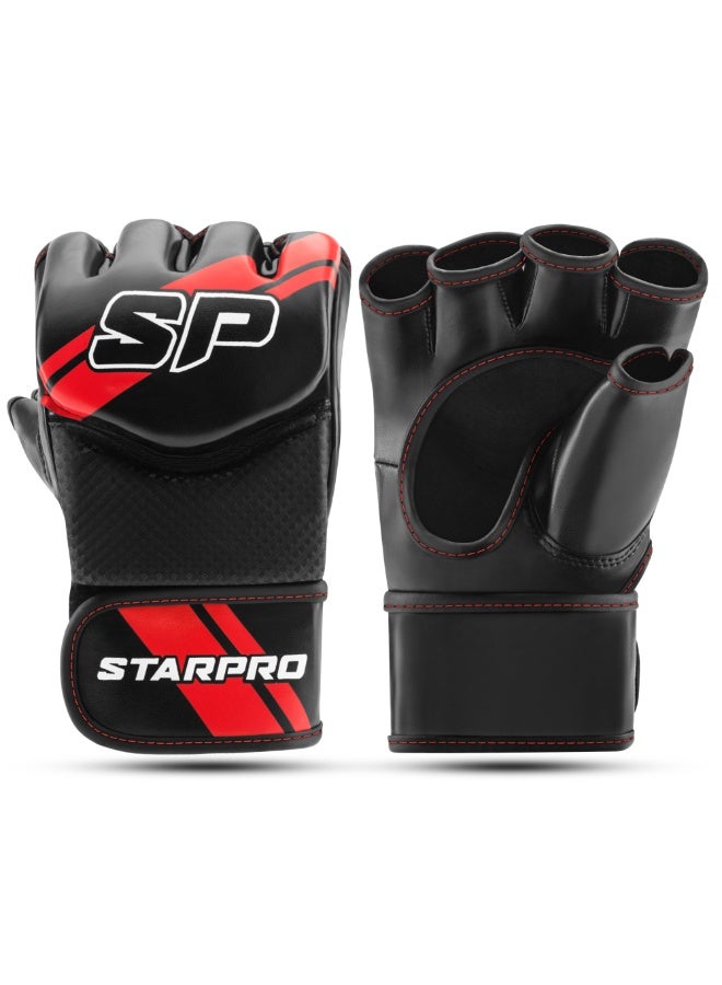 Starpro Light & Durable MMA Gloves - Great for grappling & sparring - MMA Gloves Men, MMA Gloves Women, MMA Sparring Gloves, MMA Training Gloves, Gloves for MMA Grappling Gloves, Men MMA Gloves - Image 1